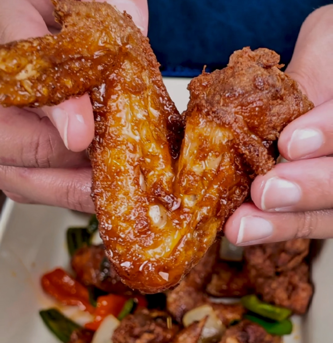 crispy hot honey pepper chicken wings