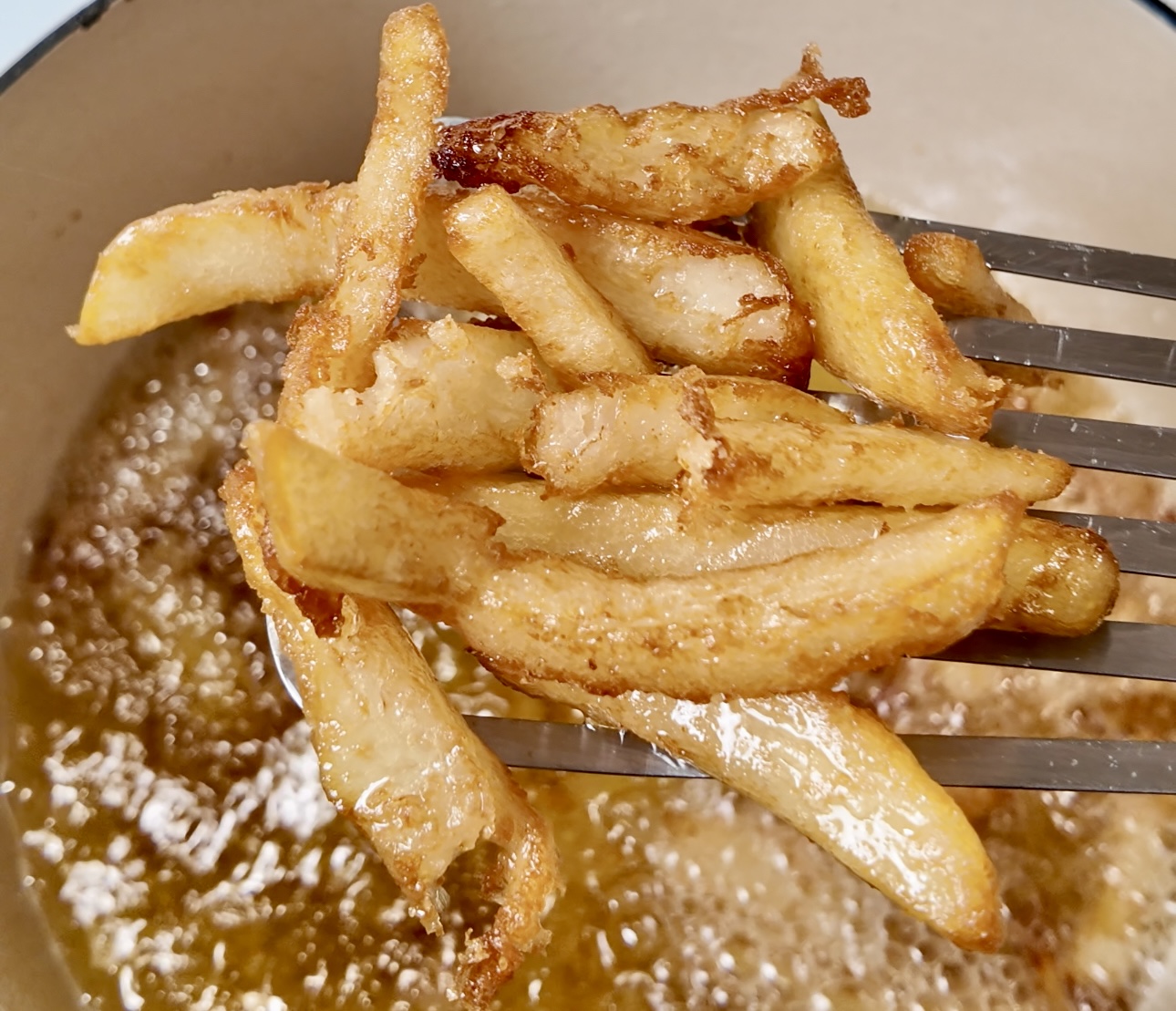 crispy french fries straight out of the oil